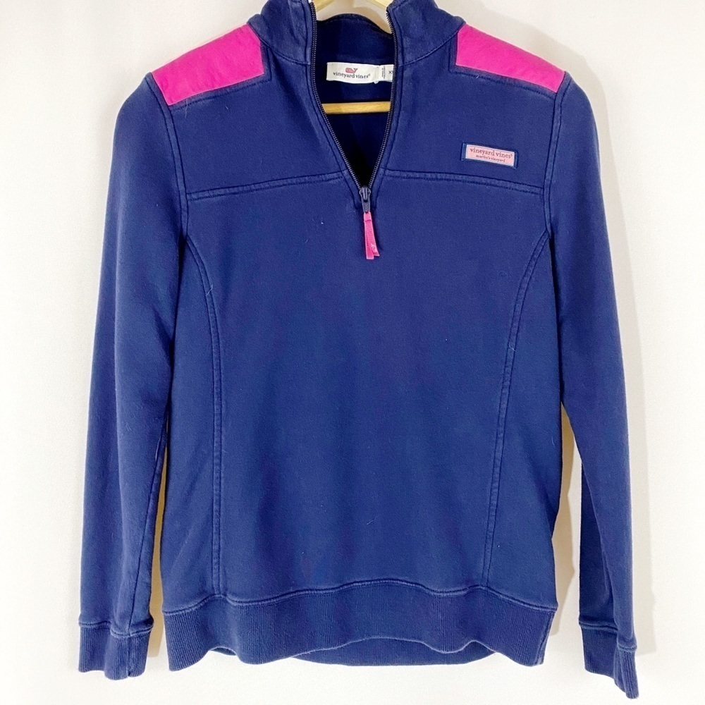 Vineyard Vines Navy Shep Shirt‎ Quarter Zip Pullover